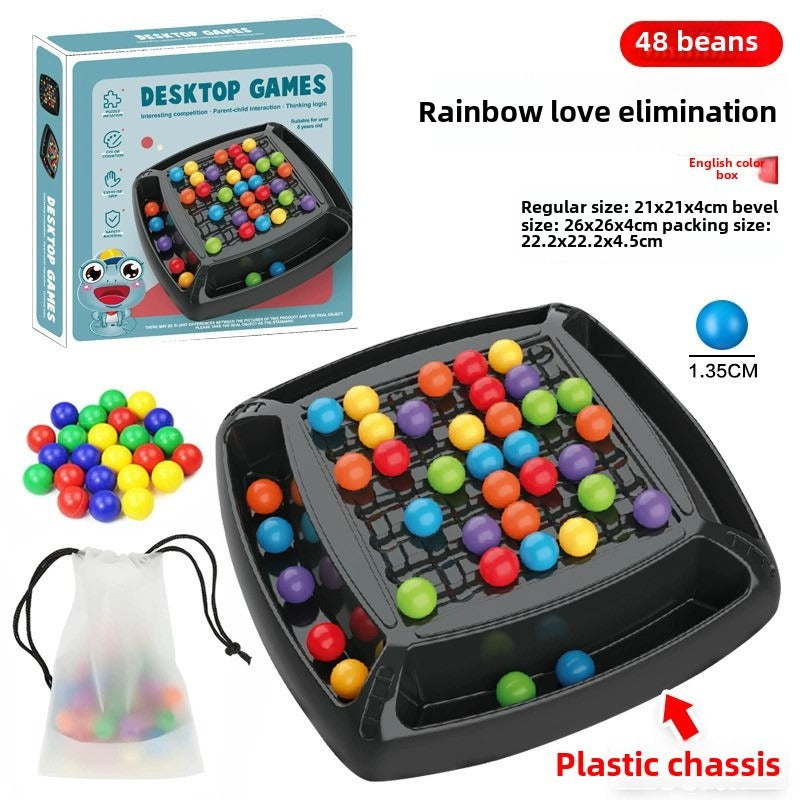 Divertente e colorato gioco di eliminazione arcobaleno, gioco di eliminazione felice interattivo genitore-bambino, giocattolo da battaglia del gioco di eliminazione arcobaleno