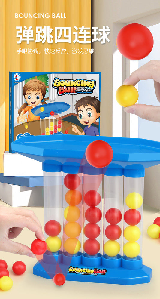 Bounce Fun Four-Ball Parent-Child Leisure Interactive Educational Desktop Basketball Game Catapult Toy