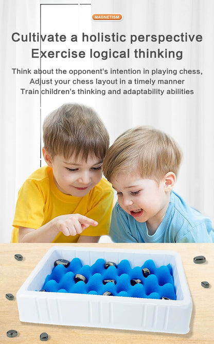 Magnetisches Schach, Lernspielzeug, Auf Donner treten, Magnetische Induktion, Eltern-Kind-Interaktion, Tischspiele für Kinder, Schach mit Magneteffekt