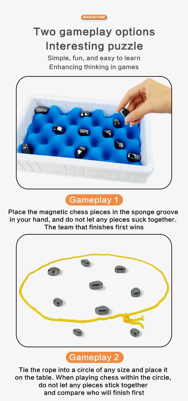 Magnetic Chess, Educational Toys, Stepping on Thunder, Magnetic Induction, Parent-Child Interaction, Children's Table Games, Magnetic Effect Chess