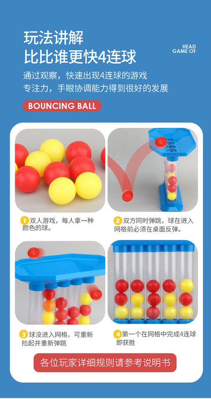 Bounce Fun Four-Ball Parent-Child Leisure Interactive Educational Desktop Basketball Game Catapult Toy