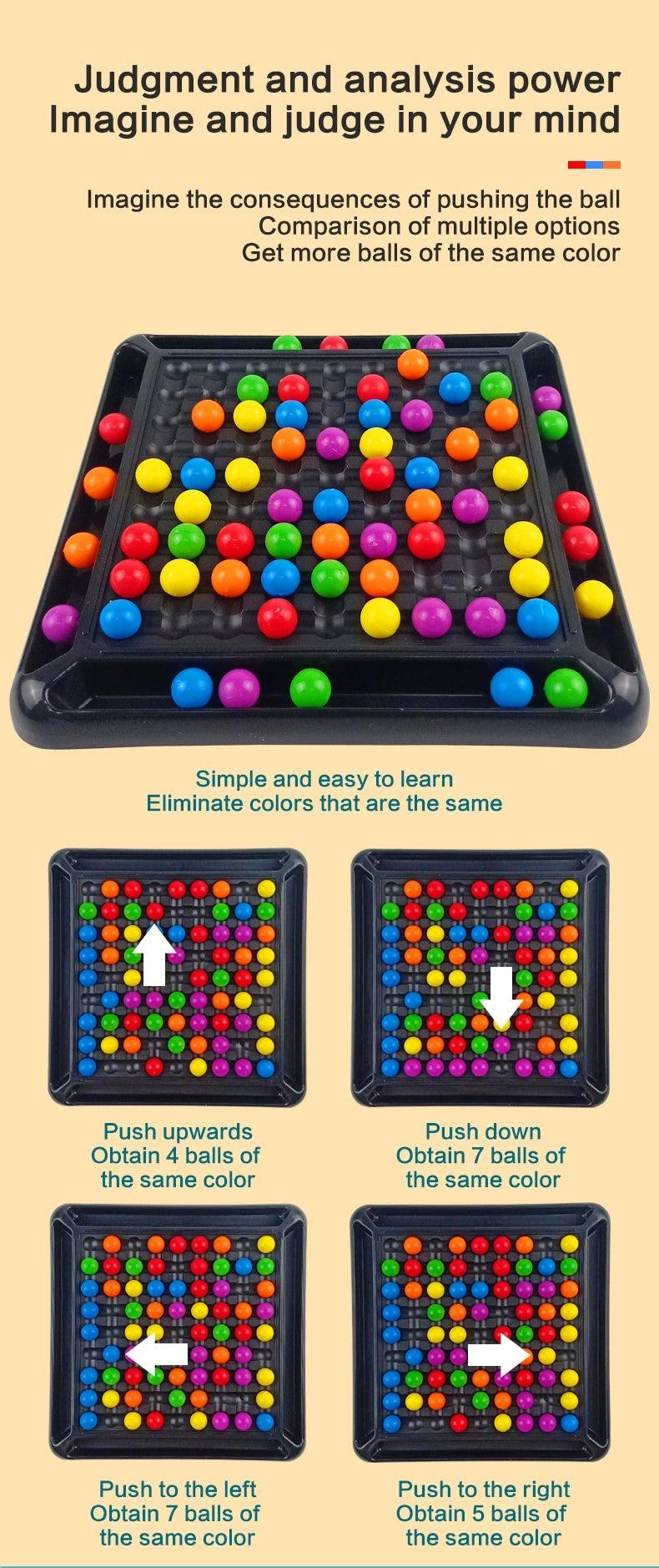 Fun and colorful Rainbow Elimination Game Parent-child interactive happy elimination match Rainbow Elimination Game battle toy