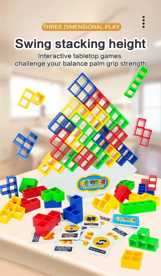 Balance game swing stacking Russian building blocks stacking children's concentration desktop toys