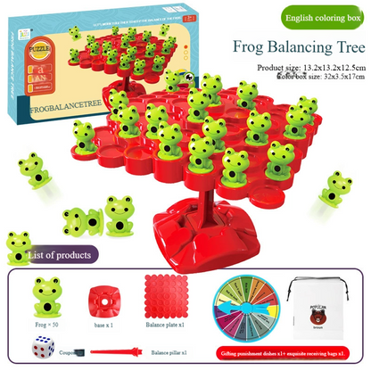 Frog Balance Tree Gioco da tavolo educativo per bambini Space Balance Tree Jenga Doppio giocattolo interattivo da battaglia