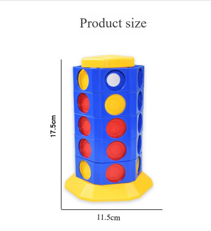 New children's space three-dimensional four-in-a-row chess stacking music four-in-a-row chess parent-child interactive board games educational toys